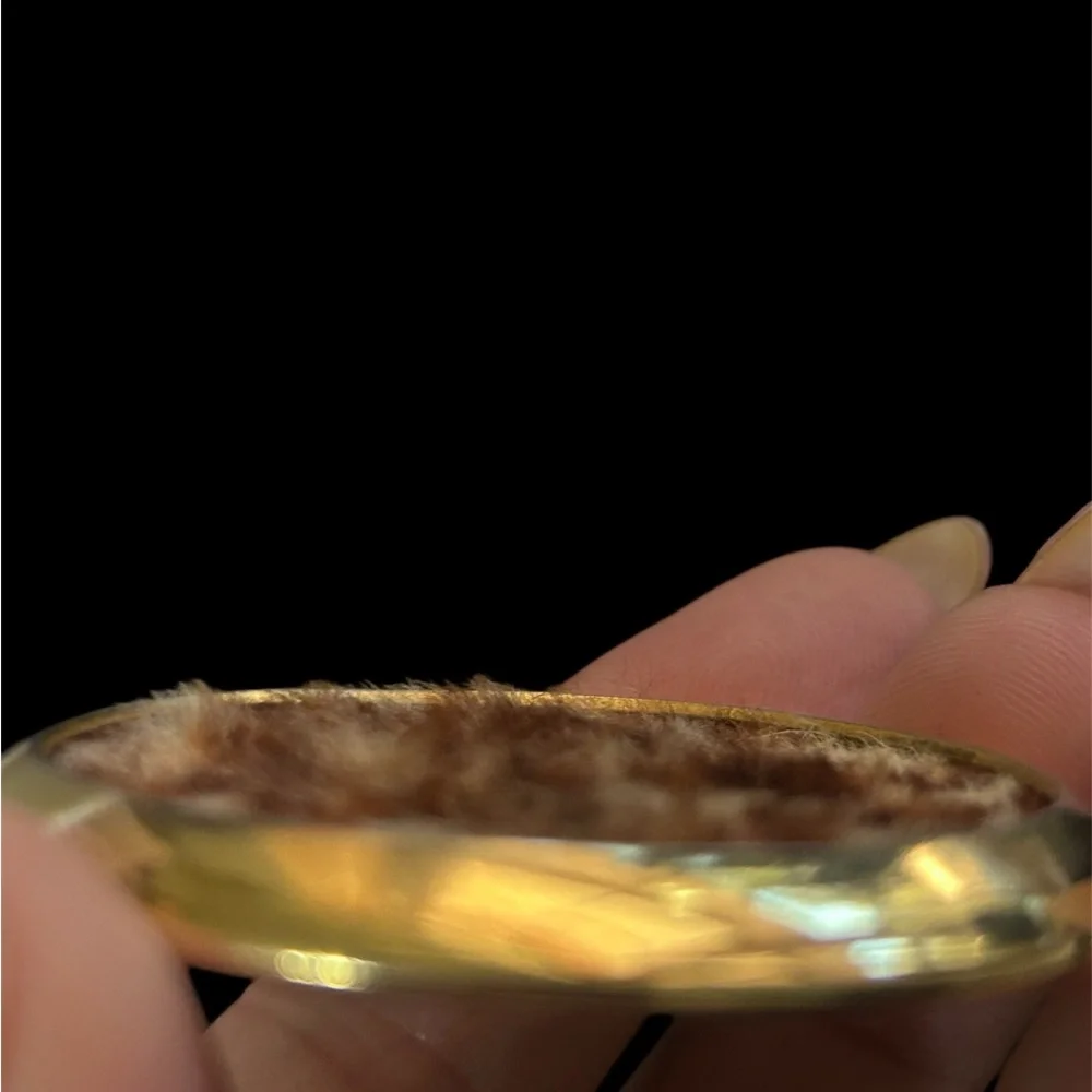 Vintage Gold Tone Genuine Hair-on-Hide Leopard Print Statement Brooch - Picture 6 of 8